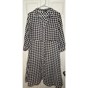 The Limited gingham shirt dress size 8